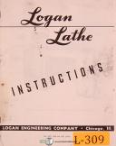 Logan-Logan 1875 1955 & 1957 Lathes, Instructions Manual-1875-1955-1957-01